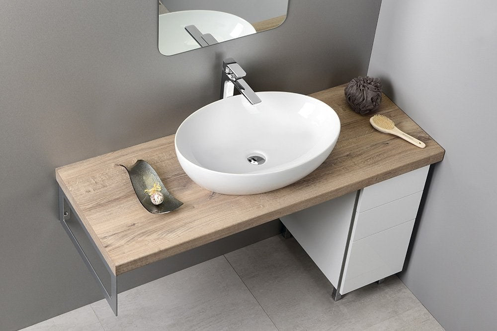 PURA lavoar ceramic pentru montaj pe blat 60×42 cm, alb ExtraGlaze