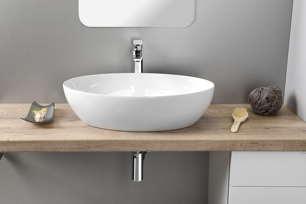 PURA lavoar ceramic pentru montaj pe blat 60×42 cm, alb ExtraGlaze