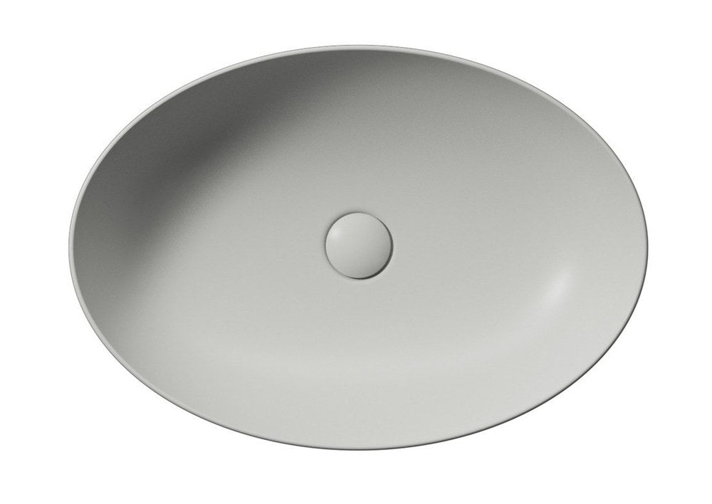 PURA lavoar ceramic pentru montaj pe blat 60×42 cm, cenere mat
