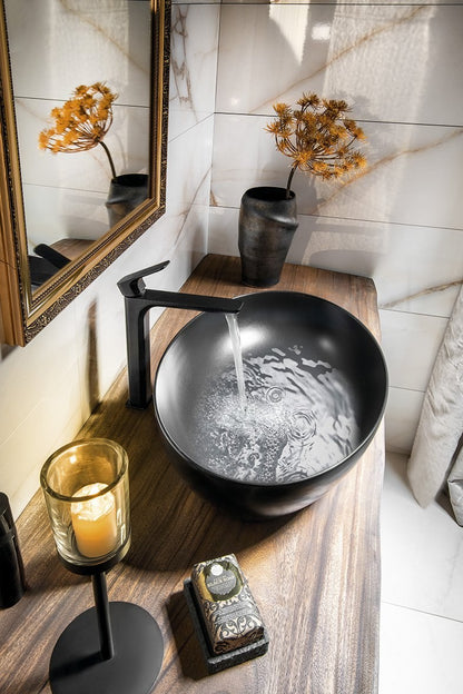 PURA lavoar ceramic pentru montaj pe blat 60×42 cm, negru mat