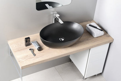 PURA lavoar ceramic pentru montaj pe blat 60×42 cm, negru mat