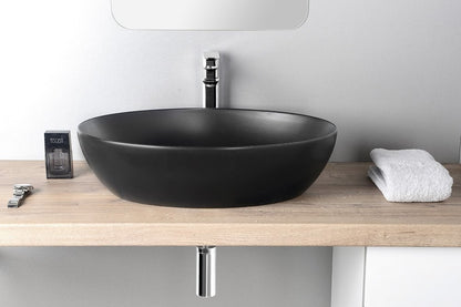 PURA lavoar ceramic pentru montaj pe blat 60×42 cm, negru mat