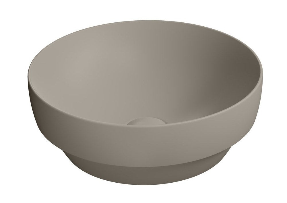 PURA Lavoar ceramic pe blat, Ø40cm, tortora mat