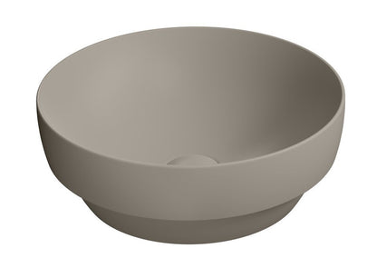 PURA Lavoar ceramic pe blat, Ø40cm, tortora mat