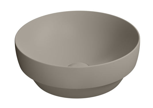 PURA Lavoar ceramic pe blat, Ø40cm, tortora mat