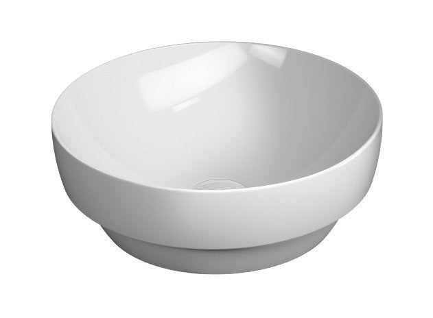 PURA lavoar ceramic pe blat Ø40 cm, alb ExtraGlaze