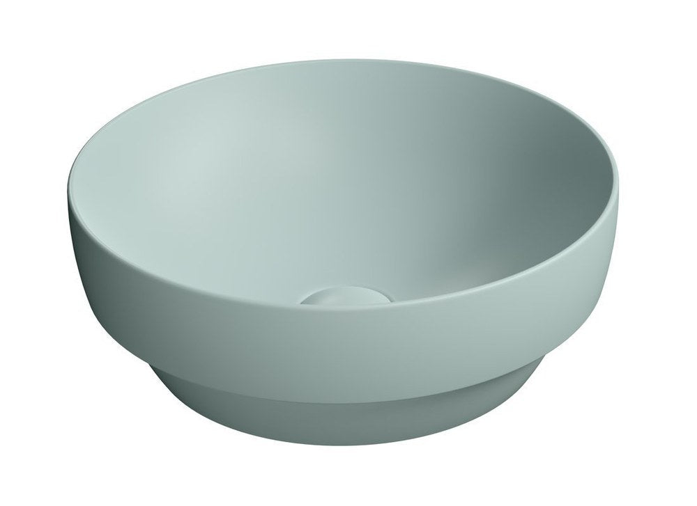 PURA Lavoar ceramic pe blat, Ø40cm, ghiaccio mat
