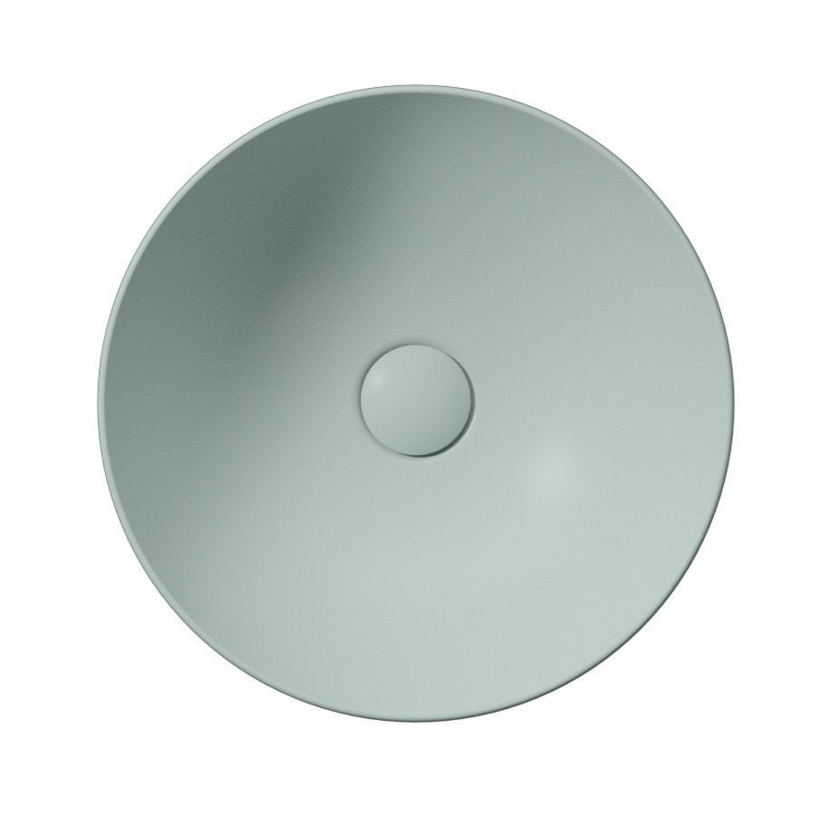 PURA Lavoar ceramic pe blat, Ø40cm, ghiaccio mat