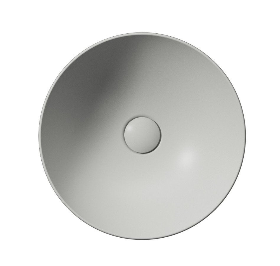 PURA Lavoar ceramic pe blat, Ø40cm, cerene mat