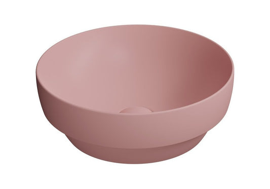 PURA Lavoar ceramic pe blat, Ø40cm, blush mat