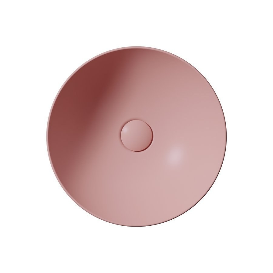 PURA Lavoar ceramic pe blat, Ø40cm, blush mat
