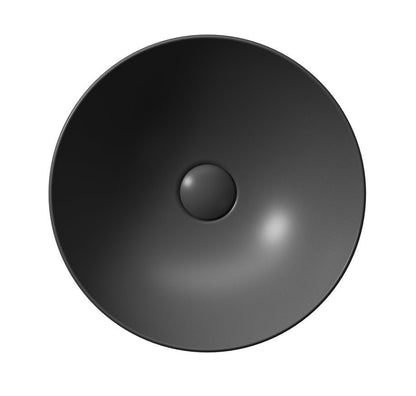 PURA Lavoar ceramic pe blat, Ø40cm, negru mat
