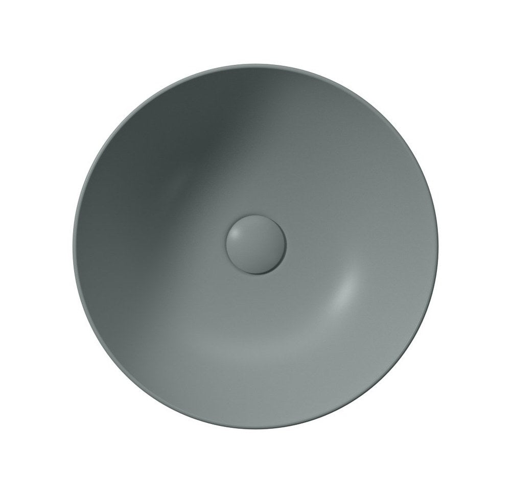 PURA lavoar ceramic pentru montaj pe blat Ø 42 cm, agave mat