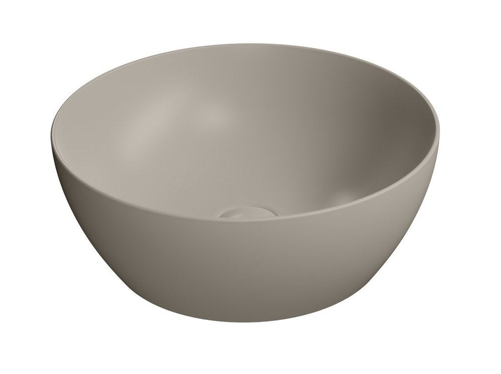 PURA lavoar ceramic pentru montaj pe blat Ø 42 cm, tortora mat