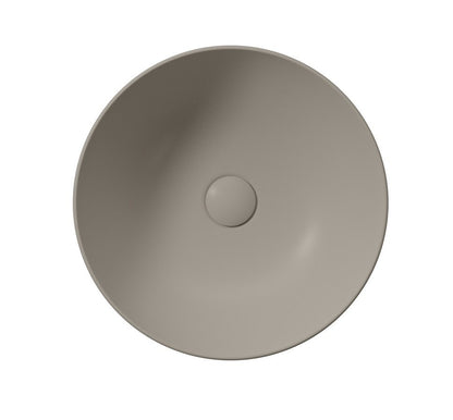 PURA lavoar ceramic pentru montaj pe blat Ø 42 cm, tortora mat