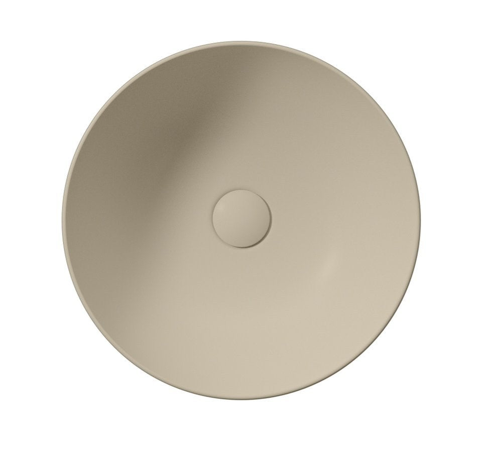 PURA lavoar ceramic pentru montaj pe blat Ø 42 cm, creta mat