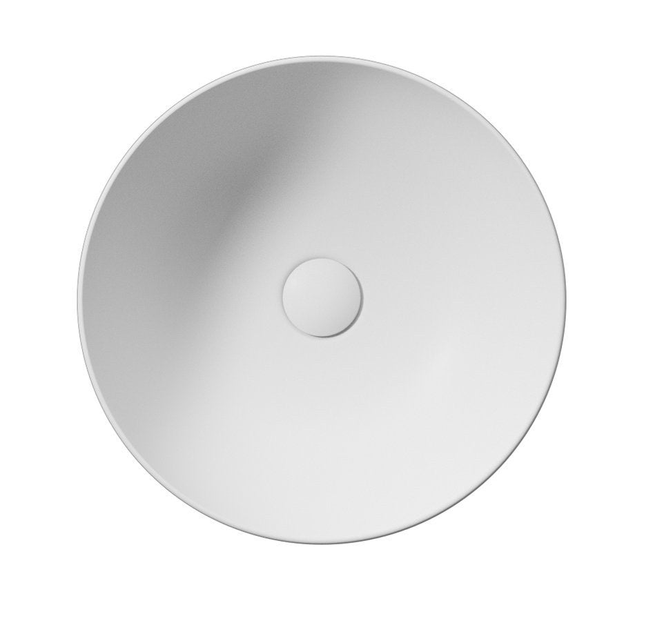 PURA lavoar ceramic pentru montaj pe blat Ø 42 cm, alb mat