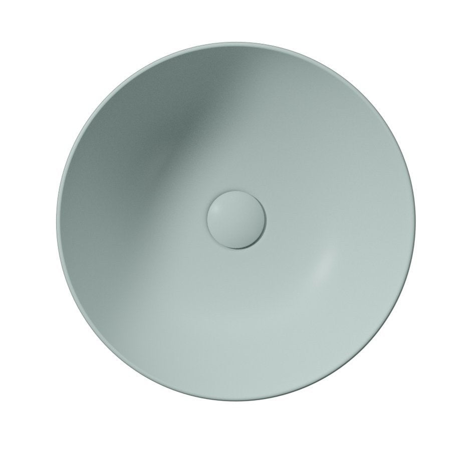 PURA lavoar ceramic pentru montaj pe blat Ø 42 cm, ghiaccio mat