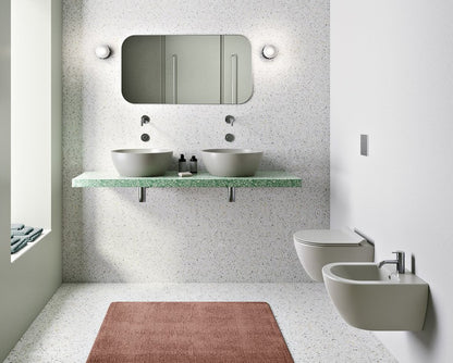 PURA lavoar ceramic pentru montaj pe blat Ø 42 cm, cenere mat