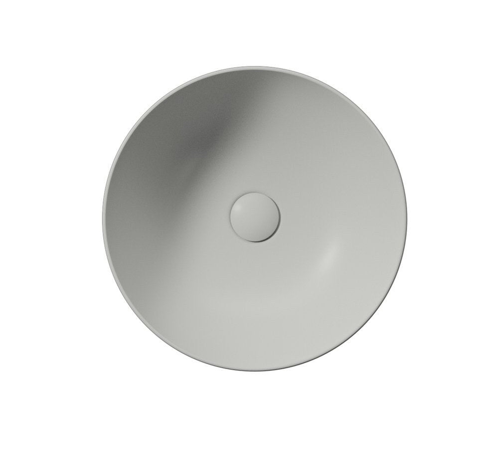 PURA lavoar ceramic pentru montaj pe blat Ø 42 cm, cenere mat