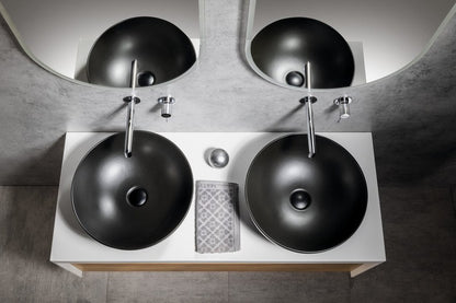 PURA lavoar ceramic pentru montaj pe blat Ø 42 cm, negru mat