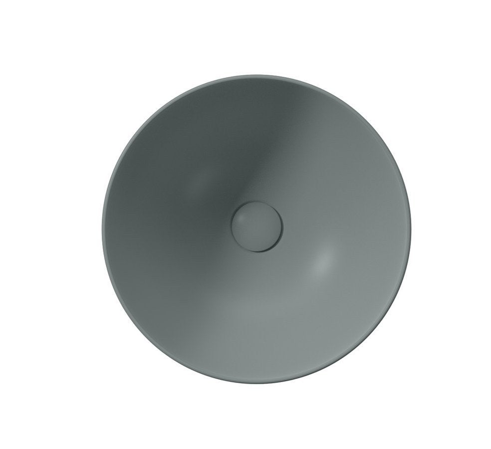 PURA Lavoar ceramic pe blat înalt, Ø42cm, agave mat