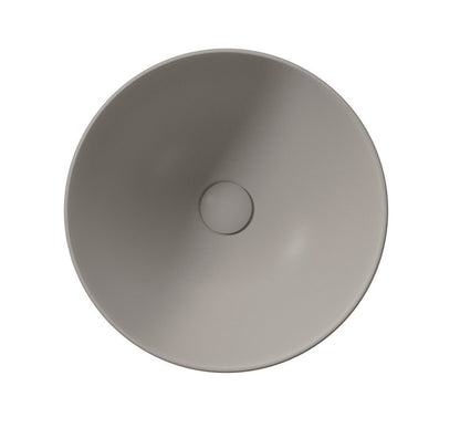 PURA Lavoar ceramic pe blat înalt, Ø42cm, tortora mat