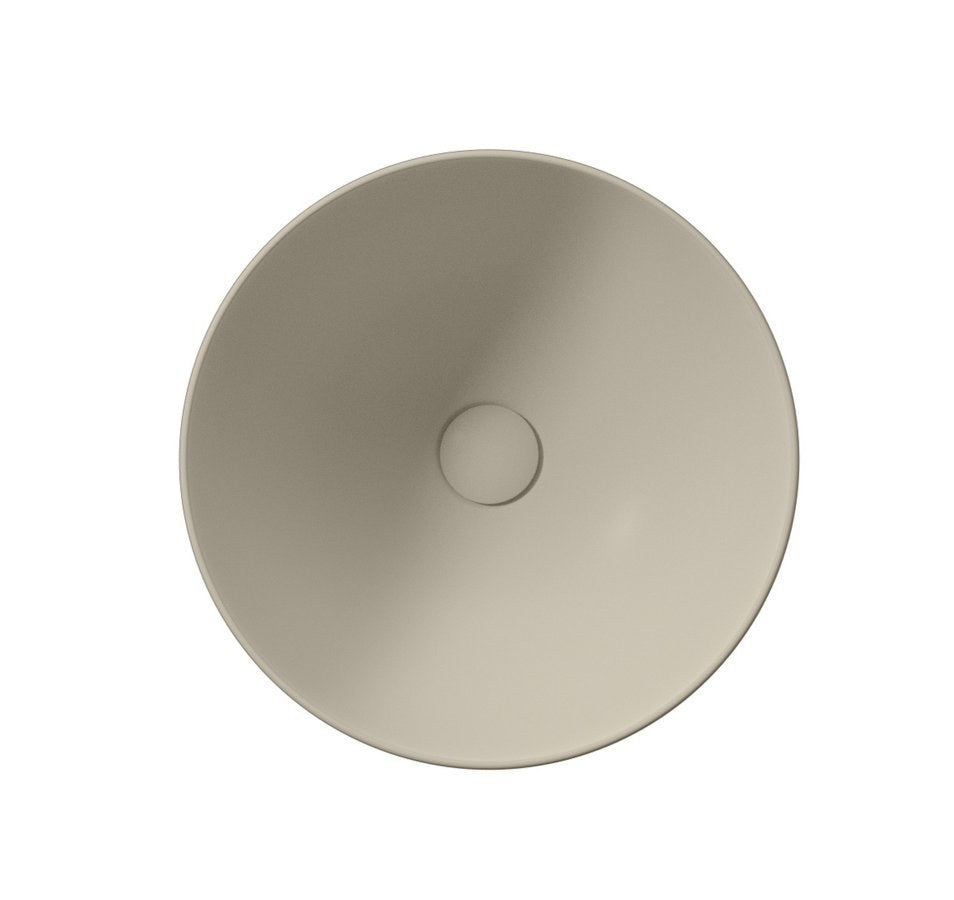 PURA Lavoar ceramic pe blat înalt, Ø42cm, creta mat