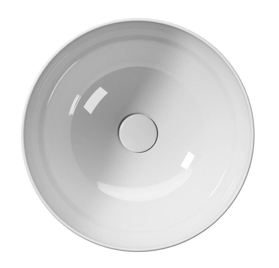 PURA Lavoar ceramic pe blat înalt, Ø42cm, alb ExtraGlaze