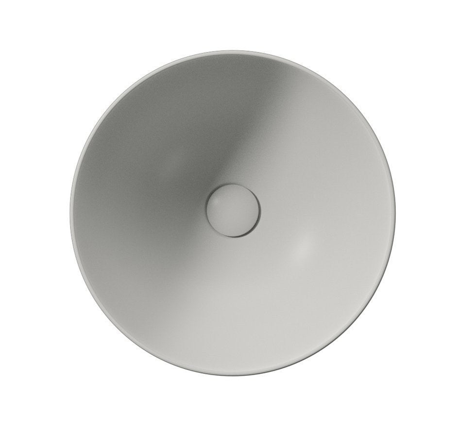 PURA Lavoar ceramic pe blat înalt, Ø42cm, cenere mat