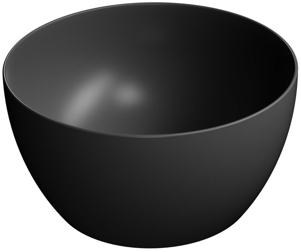 PURA Lavoar ceramic pe blat înalt, Ø42cm, negru mat