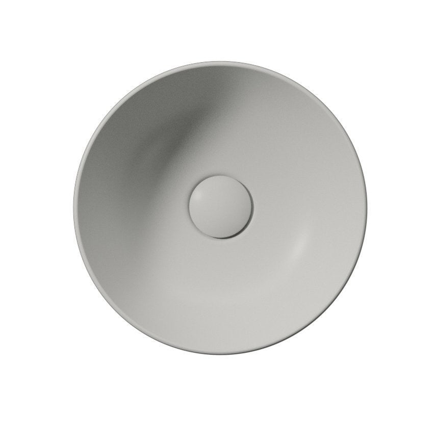 PURA Lavoar ceramic pe blat, Ø32cm, cenere mat