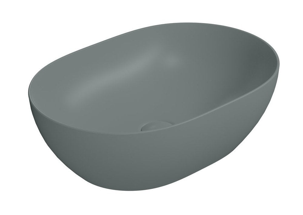 PURA Lavoar ceramic pe blat 50x35cm, agave mat
