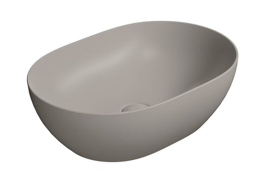 PURA Lavoar ceramic pe blat 50x35cm, tortora mat