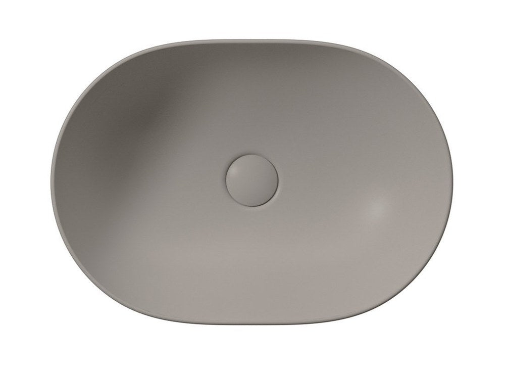 PURA Lavoar ceramic pe blat 50x35cm, tortora mat