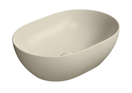 PURA lavoar ceramic pe blat 50×35 cm, creta mat