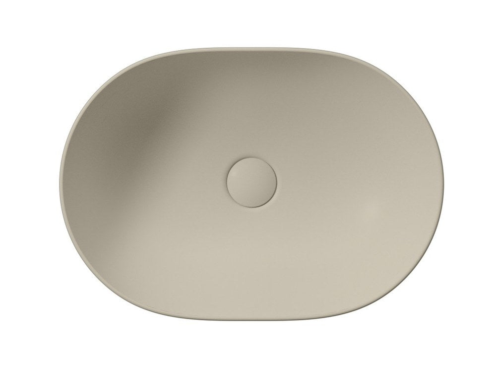 PURA lavoar ceramic pe blat 50×35 cm, creta mat