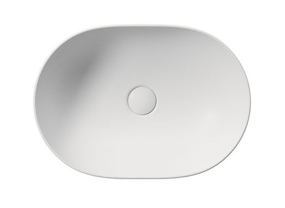 PURA Lavoar ceramic pe blat 50x35cm, alb mat
