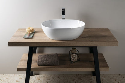 PURA lavoar ceramic pe blat 50x35cm, alb ExtraGlaze