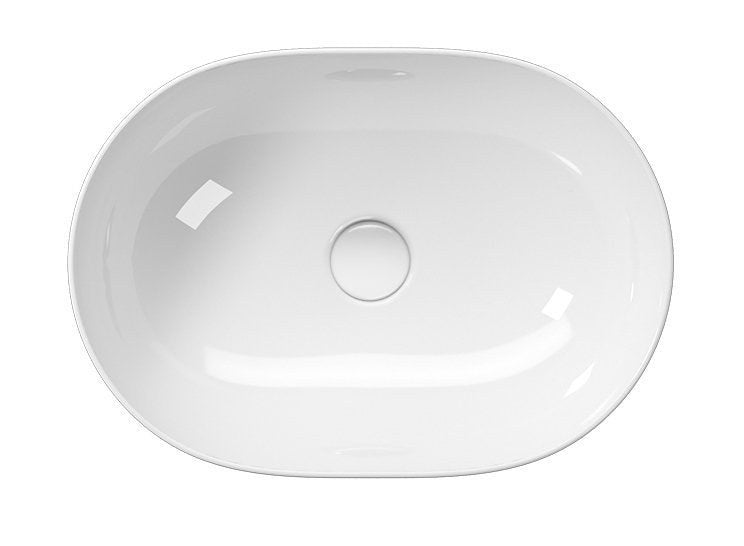PURA lavoar ceramic pe blat 50x35cm, alb ExtraGlaze