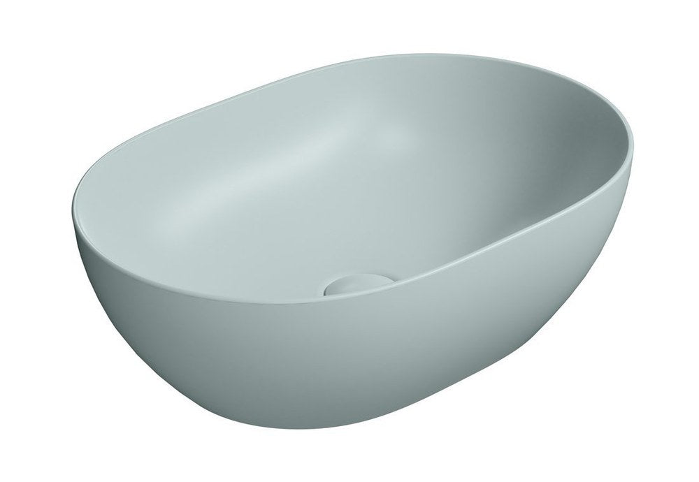 PURA Lavoar ceramic pe blat 50x35cm, ghiaccio mat