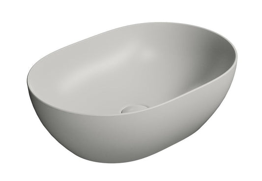 PURA Lavoar ceramic pe blat 50x35cm, cenere mat