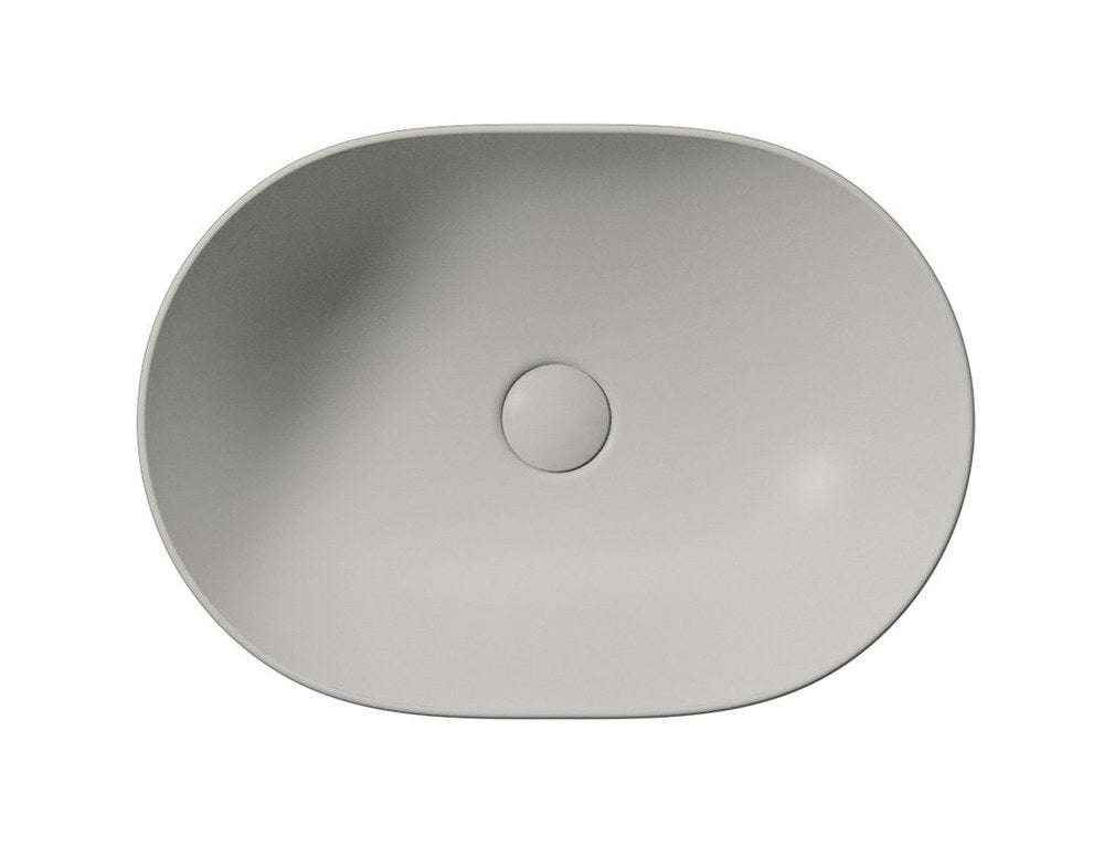 PURA Lavoar ceramic pe blat 50x35cm, cenere mat