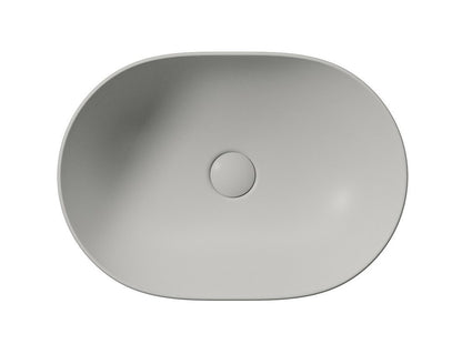 PURA Lavoar ceramic pe blat 50x35cm, cenere mat