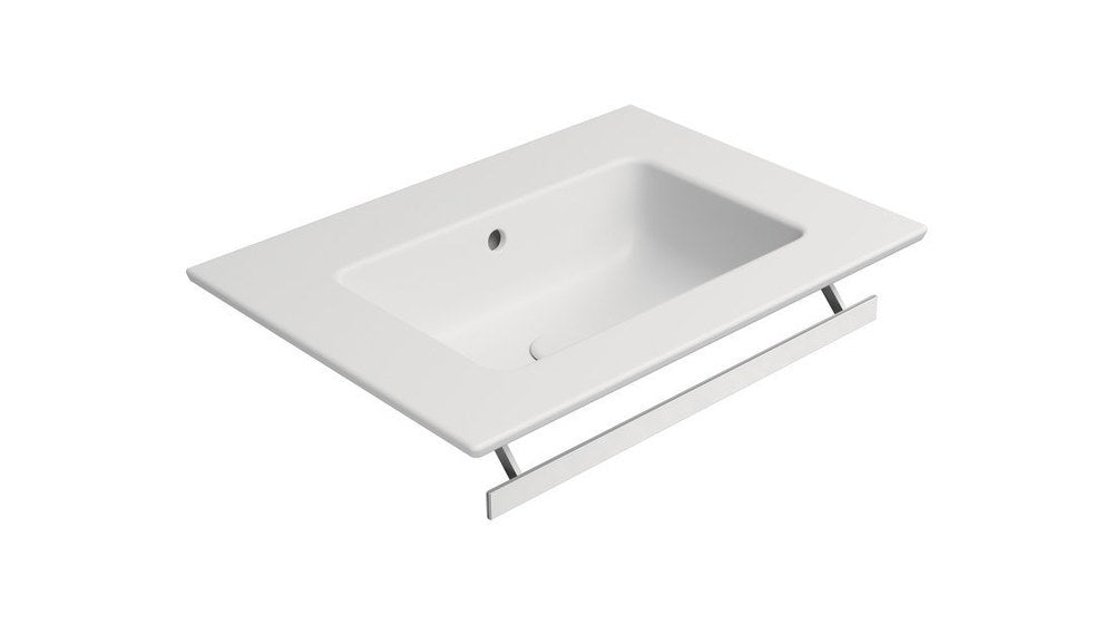 PURA Lavoar ceramic Slim 62x46cm, fără orificiu baterie, alb mat