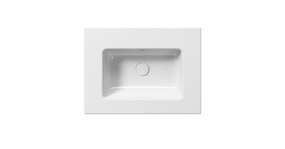 PURA Lavoar ceramic Slim 62x46cm, fără orificiu baterie, alb ExtraGlaze