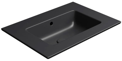 PURA Lavoar ceramic Slim 62x46cm, fără orificiu baterie, negru mat