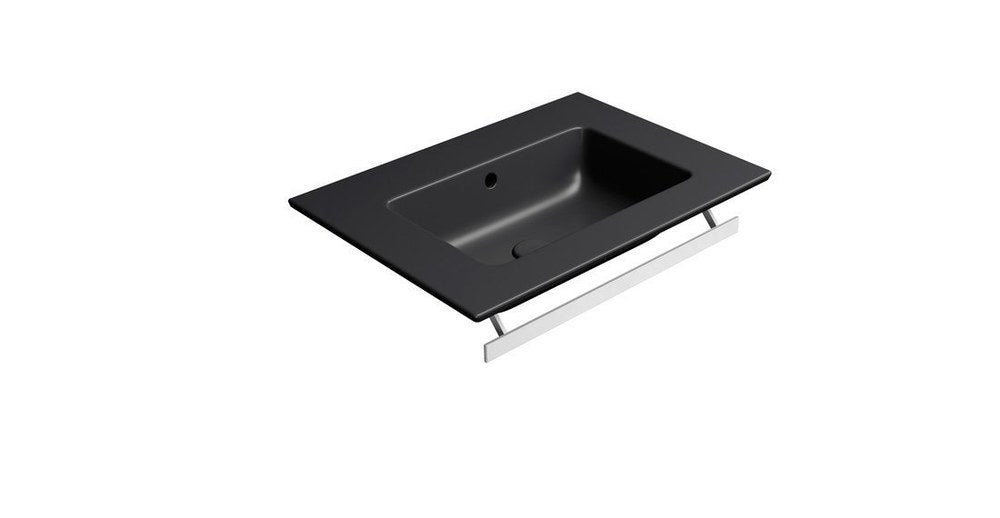 PURA Lavoar ceramic Slim 62x46cm, fără orificiu baterie, negru mat