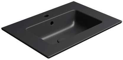 PURA Lavoar ceramic Slim 62x46cm, negru mat