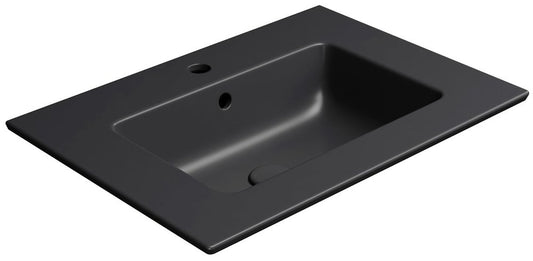PURA Lavoar ceramic Slim 62x46cm, negru mat
